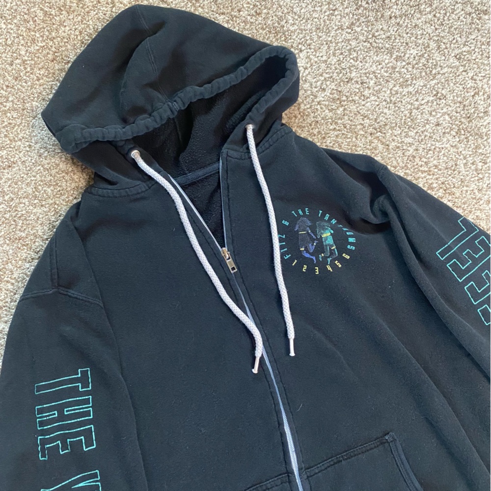 Fitz & The Tantrums 2009 Tour Hoodie, Medium Black Zip Up Concert Band Merch GUC - Picture 2 of 12